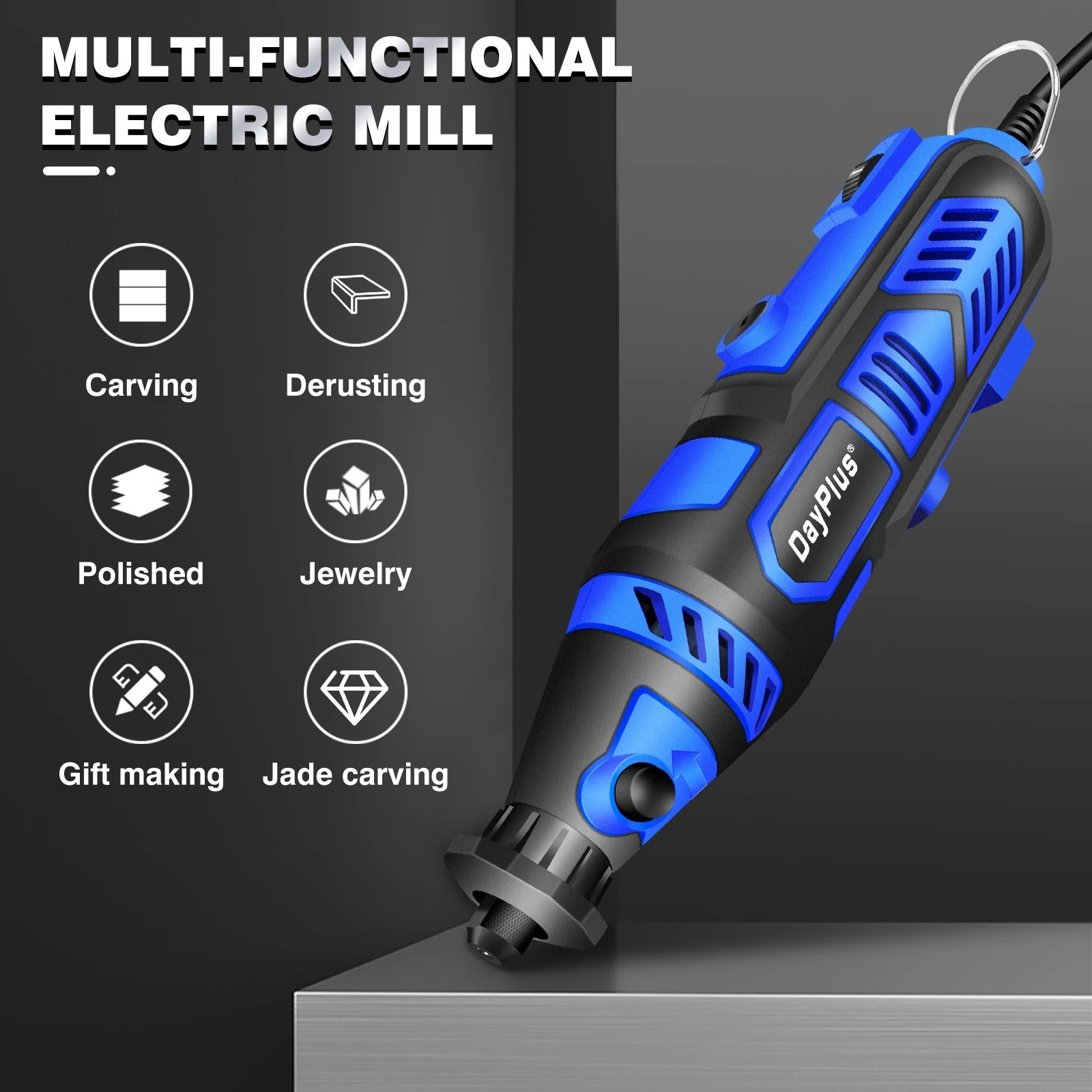 135W Rotary Tool Kit with 80pcs Accessories – Variable Speed 10000–32000 RPM Electric Multi Tool Grinder for Cutting, Drilling, Engraving, Polishing (Dremel Compatible)