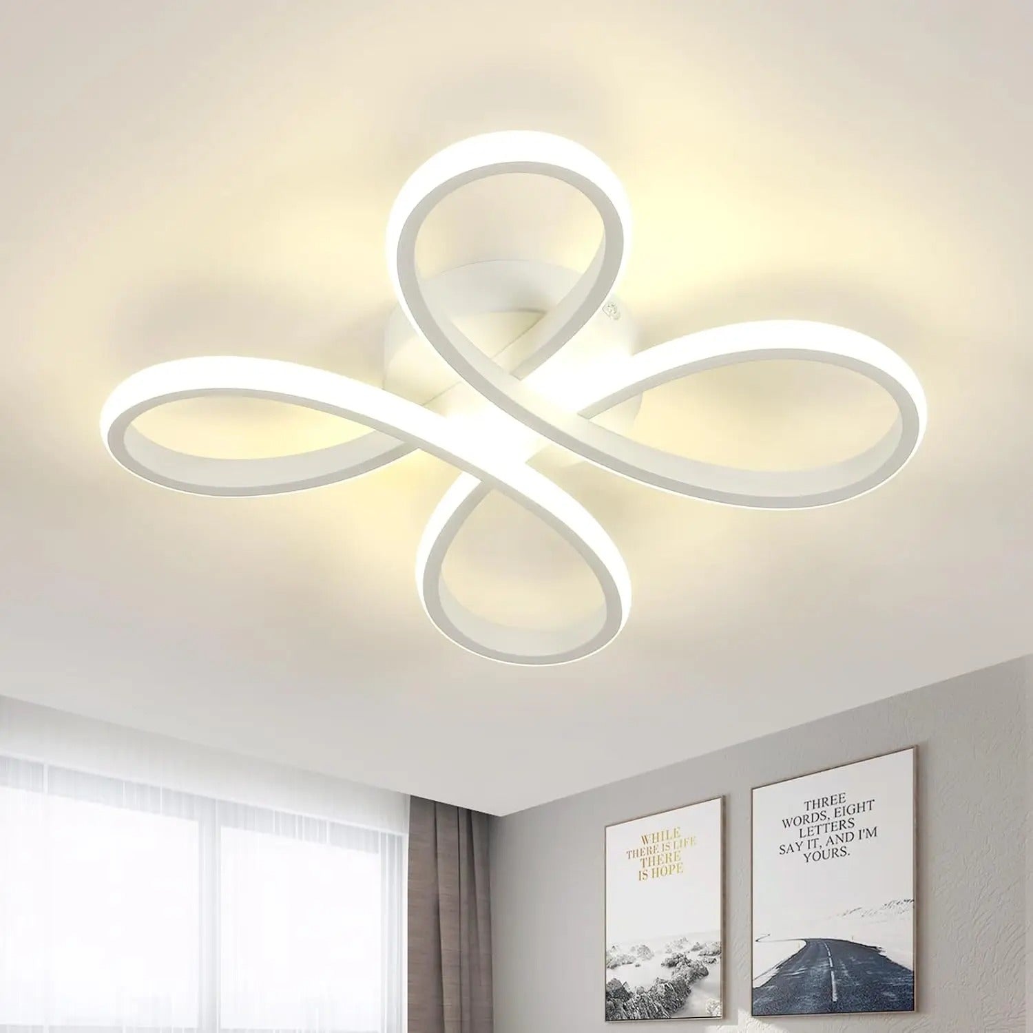 Modern LED Ceiling Light, 30W 3400LM Ceiling Lamp, LED Ceiling Light Fixture for Bedroom Living Room, Dining Room Kitchen