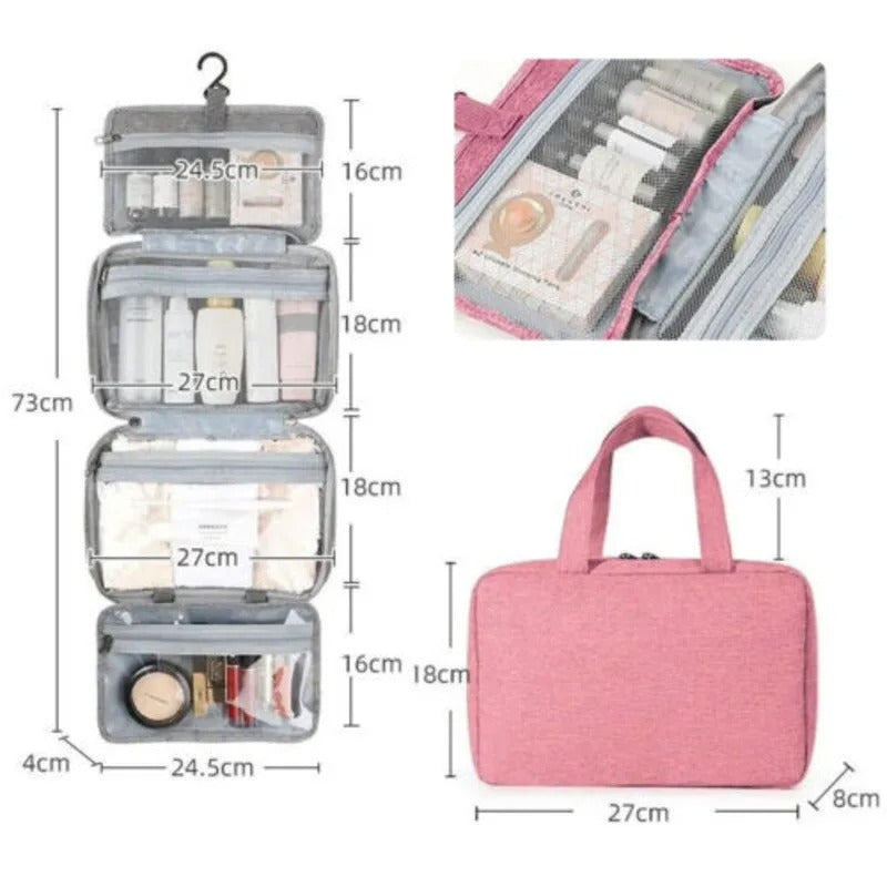 Travel Waterproof Folding Dry and Wet Separation Toiletry Bag Cosmetic Storage Bag Large Capacity Cosmetic Bag