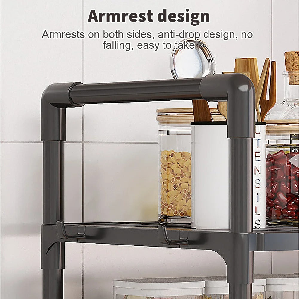 Kitchen Storage Organiser Rack – Heavy-Duty Countertop Shelf for Microwave, Oven & Kitchen Accessories
