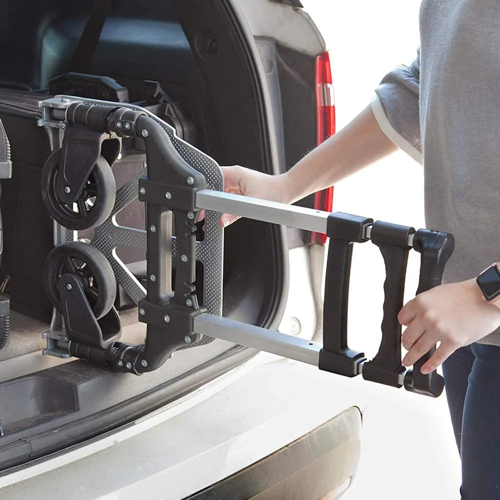 Folding luggage trolley portable hand truck lightweight aluminum luggage home warehouse garden office trolley Load 80KG