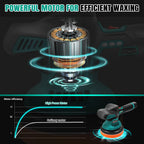 Electric Car Polishing Machine – Variable Speed Portable Buffer & Polisher with Dual Battery Set