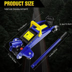 2-Ton Hydraulic Trolley Jack – Heavy-Duty Steel Floor Jack for Cars & Vans (135–320mm Lift)