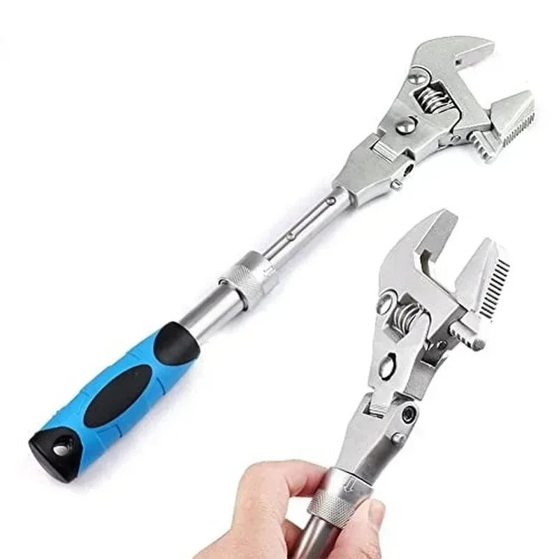 10-Inch Multi-Function Adjustable Ratchet Wrench – 180° Folding Head & High-Torque Precision Tool
