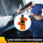 21V Handheld High Pressure Washer | 6-in-1 Nozzle Cordless Water Gun for Car, Floor & Garden Cleaning