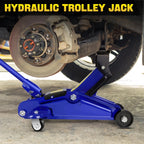 Steel Hydraulic Floor Jack 4000lbs / 2 Ton | Car & Lorry Trolley Jack with Swivel Casters