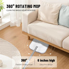 VickHome 360° Turbo Spin Mop and Bucket Set with 2.5L Capacity, Stainless Steel Handle & 3 Mop Heads