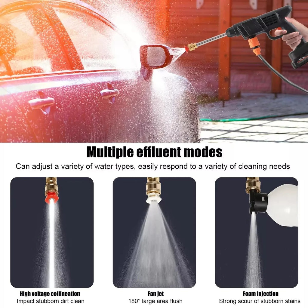 Portable Electric Pressure Washer Gun – 260W, 30BAR Peak Pressure, Rechargeable 24V Cordless Power Cleaner