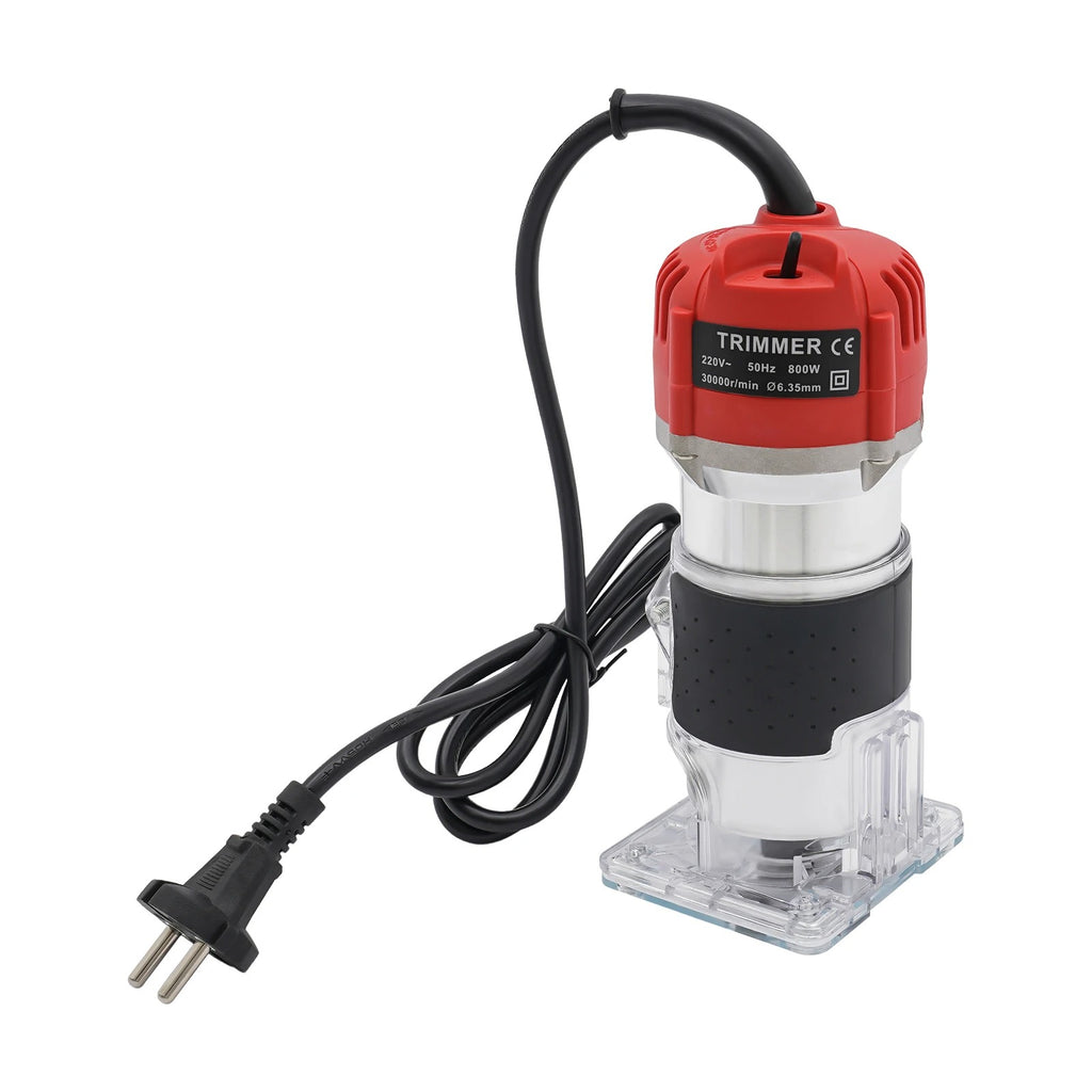 800W Electric Wood Router Machine – 30000RPM Woodworking Trimmer for Edge Trimming, Grooving & DIY Carpentry