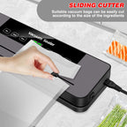 Automatic Food Vacuum Sealer Machine – 5 Modes, Built-in Cutter, 10 Vacuum Bags, Wet & Dry Food Sealing
