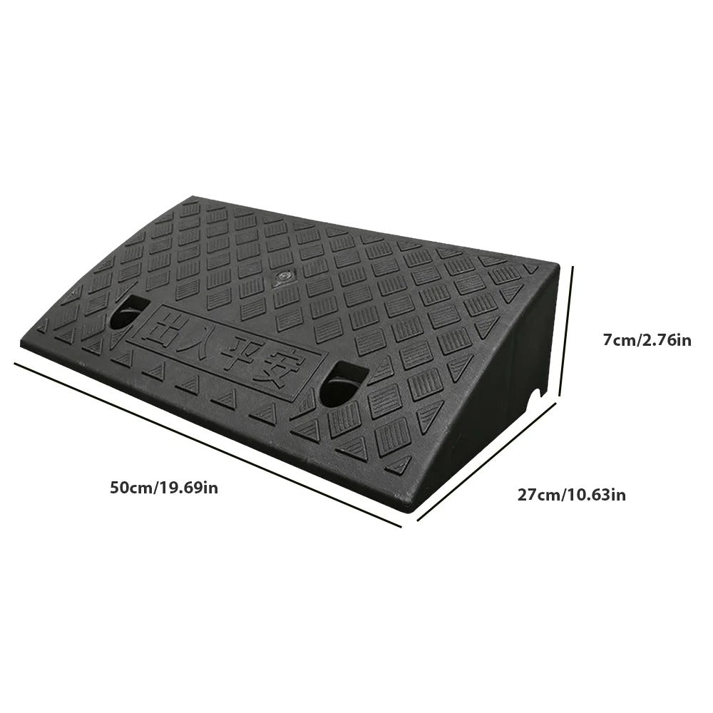 2pcs 50x27x7cm Ramps Curb Assisted Ramp Pad Portable PE Speed Bumps Slope for Driveway Loading Dock Sidewalk