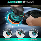 Electric Car Polishing Machine – Variable Speed Portable Buffer & Polisher with Dual Battery Set