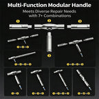24-in-1 Magnetic Ratchet Screwdriver & Allen Wrench Set – Compact Multi-dlTool with T-Hane