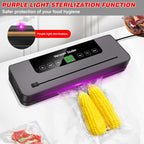Automatic Food Vacuum Sealer Machine – 5 Modes, Built-in Cutter, 10 Vacuum Bags, Wet & Dry Food Sealing