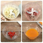 Manual Rotary Garlic & Vegetable Chopper – 500ml/900ml Hand-Powered Food Processor for Kitchen Prep