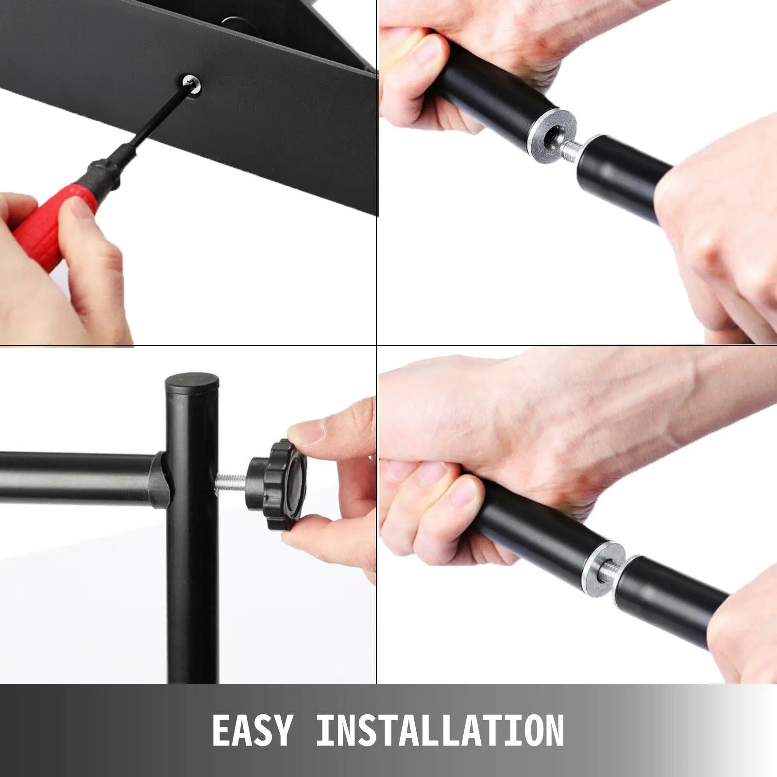 3x2.4M Backdrop Background Stand Adjustable Telescopic Backdrop Banner Stand for Photocall Video Wedding Event Party