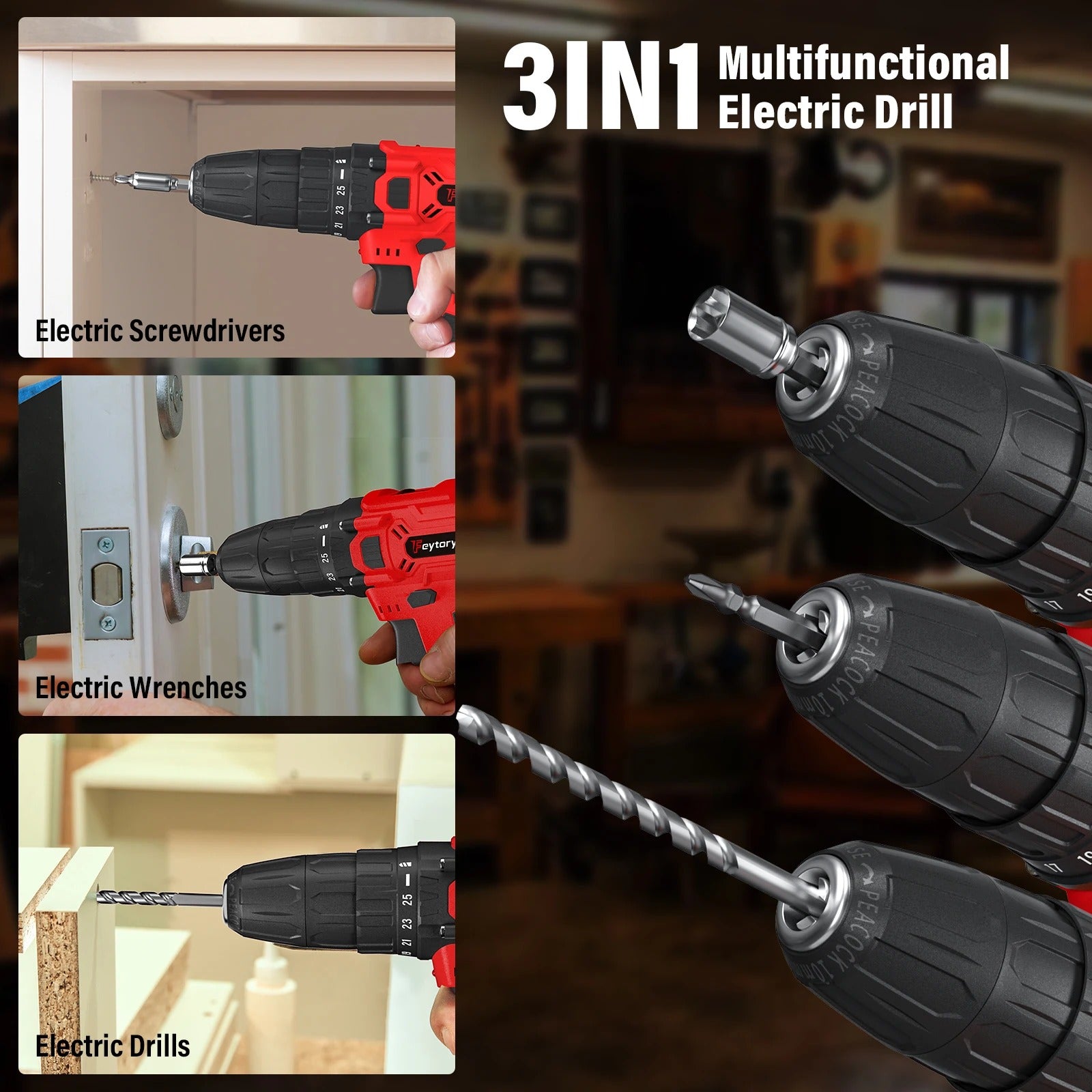 Professional Cordless Drill & Screwdriver Kit – 21V, 45Nm Torque, 2-Speed Gearbox & 29 Accessories