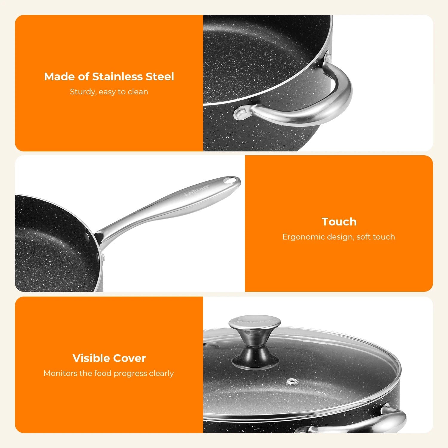 Premium Aluminium Non-Stick Pot & Pan Set (10pc) – Oven-Safe, Dishwasher-Safe & Induction-Ready