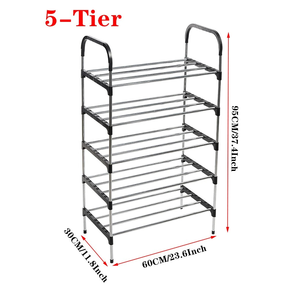 Multi-layer simple shoe rack entrance door storage rack household shoe rack can be stacked to save space shoe rack