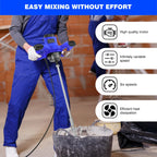 2600W Portable Electric Cement Mixer, 6 Speed Handheld Mixer Stirring Tool for Mixing Grout Paint Mortar Mud Plaster Tool