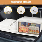 3/4/5 Tier Stackable Storage Boxes with Lids | Foldable Plastic Organiser with Lockable Wheels for Home & Office