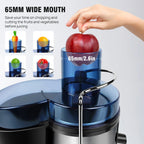 Juicer Machine, Feed Chute for Fruits, Vegetables & Citrus, 2-Speed Centrifugal Juice Extractor, 500ML Capacity