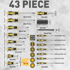 Professional 43-Piece Precision & Standard Screwdriver Set – Phillips, Slotted, Torx, Hex & Pozi Bits