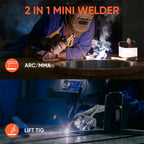 HITBOX ARC200S Welding Machine 2 in 1 ARC MMA LIFT TIG MINI IGBT Inverter LED Digital Display Portable Home Welder 220V 10-200A