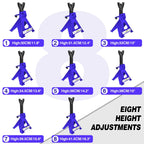 3 Ton Axle Stands – Adjustable Heavy Duty Steel Jack Stands (11.4–17 Inch), Set of 2