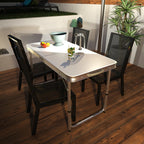 120cm Folding Picnic Table, Aluminum Alloy Camping Table that Fold Up,Portable Fold Away Garden Beach Barbecue BBQ Table,Outdoor