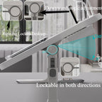 Foldable laptop bed tray table, height and angle adjustable laptop bed table, laptop table for bed/sofa/sofa chair/floor, laptop