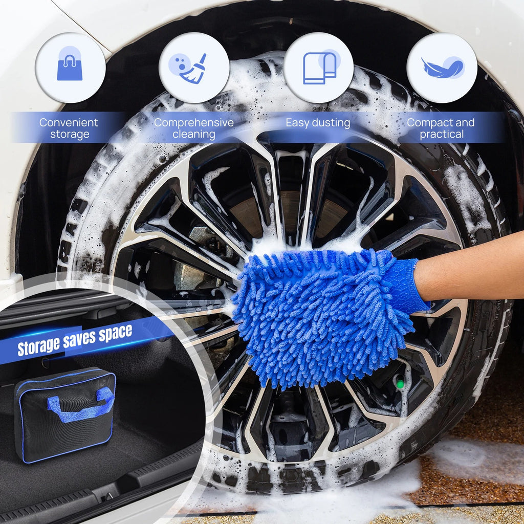 29PCS Car Detailing Brush Kit – Complete Auto Cleaning Set for Interior, Wheels, Vents & Polishing