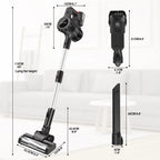 Cordless Upright Stick Vacuum Cleaner,3 In 1 Wireles Handheld Vacuum Cleaner 130000RPM Brushless for Carpets, Hard Floor