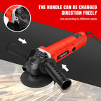 DayPlus 115mm Angle Grinder 5000W 4.5” Electric Corded Grinder 12000RPM M14 for Metal & Tile Cutting