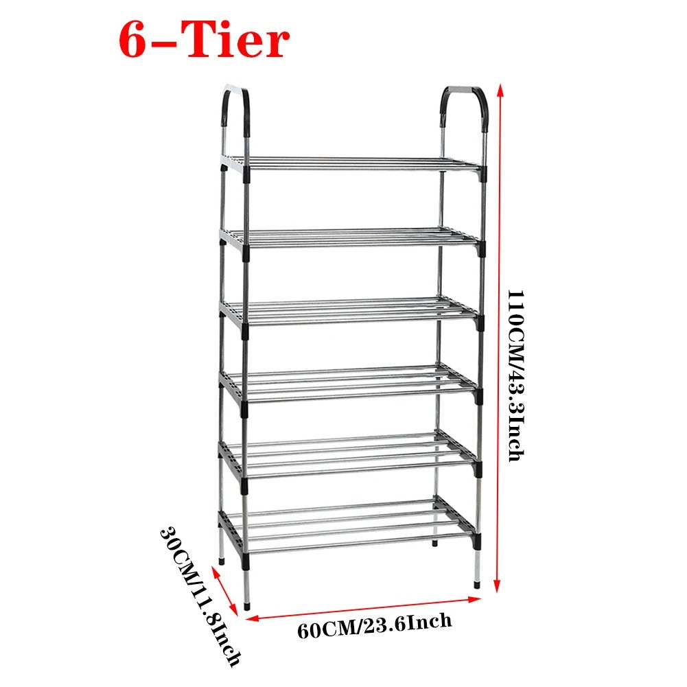 Multi-layer simple shoe rack entrance door storage rack household shoe rack can be stacked to save space shoe rack