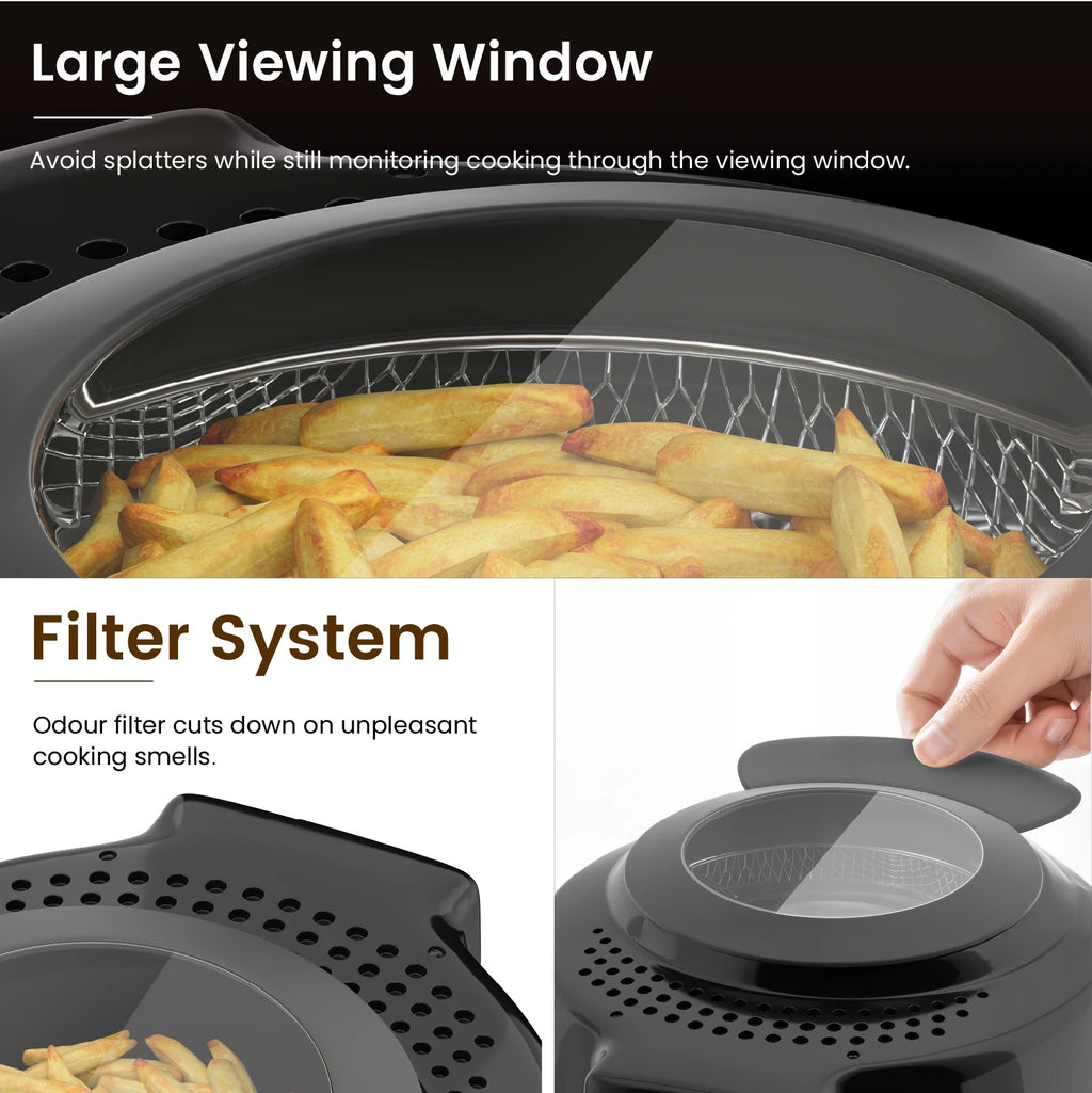 Mini Deep Fat Fryer – 850W-950W Electric Chip Fryer with Removable Oil Tank & Cool-Touch Housing