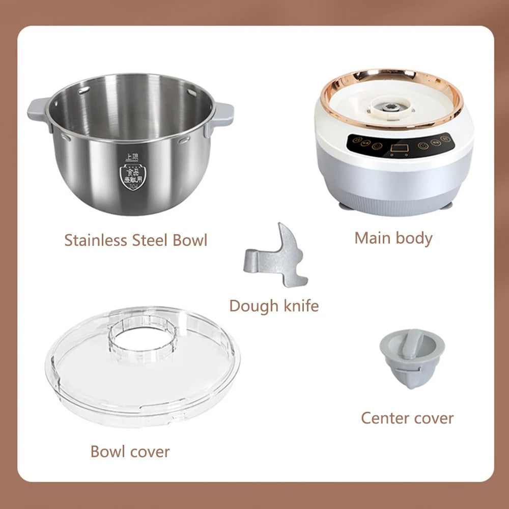 5L 7L Dough Kneading Machine Dough Maker Electric Stainless Steel Blender Flour Mixer Set with Fermentation Function