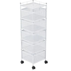 Kitchen Organizer Multi-Layer Rotatable Storage Rack Vegetable Basket Removable Household Rolling Storage Cart Trolley