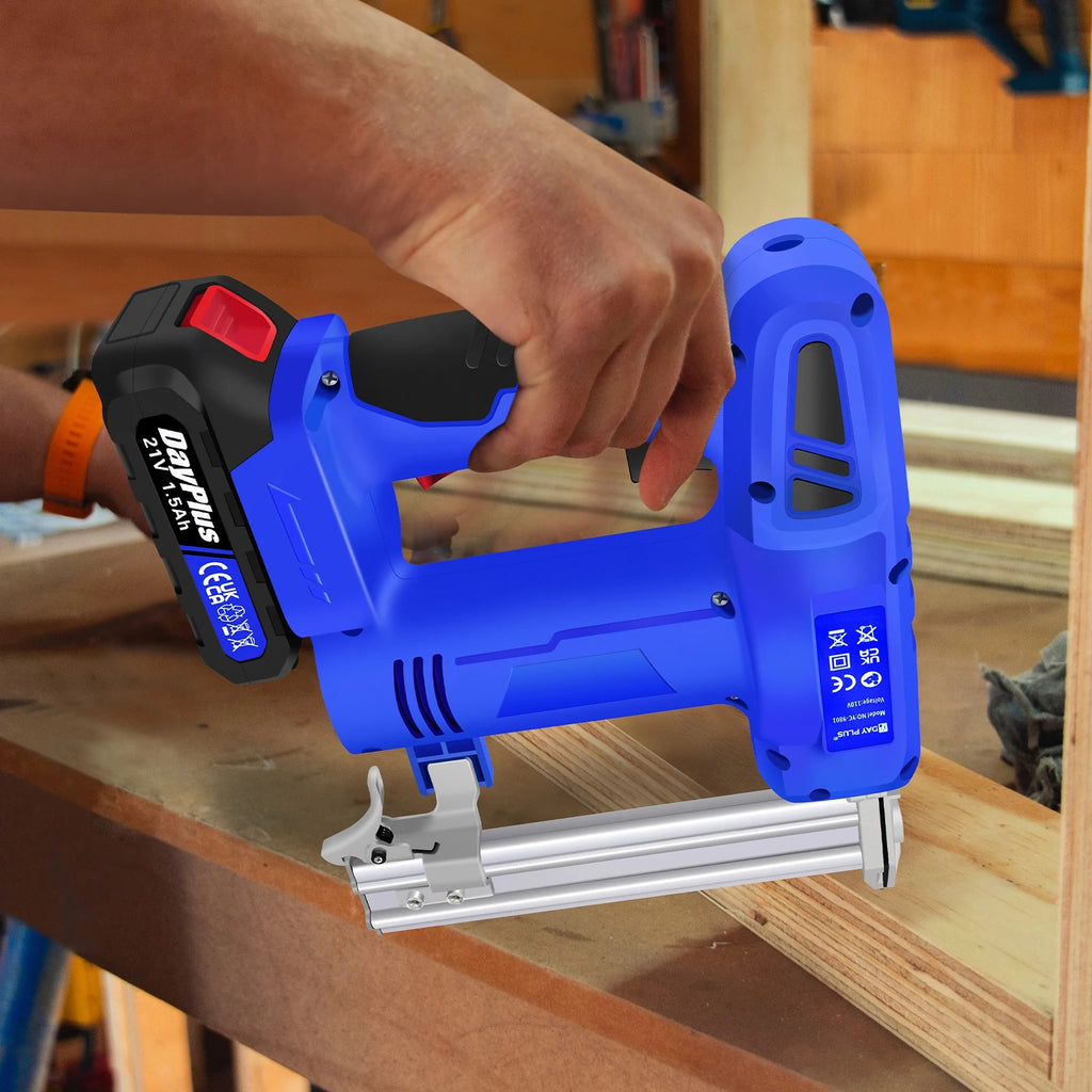 Electric Nail Gun & Stapler Kit – 2-in-1 Heavy Duty Tacker with Battery, Charger & 1000-Piece Accessory Set