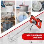2600W Handheld Concrete Mixer Machine Paddle Mixer Adjustable 6 Speed Stirrer Electric Mix Stirring Tool M14 Mixing Rod