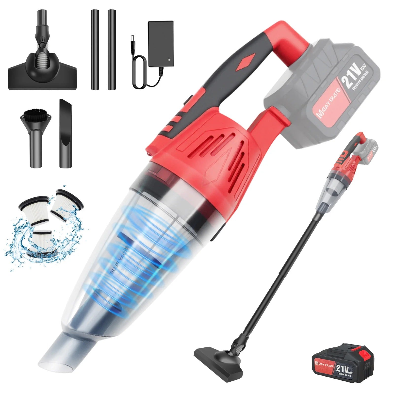 2-in-1 Cordless Handheld Vacuum Cleaner for Home & Car – Powerful 5500Pa Suction, USB Rechargeable