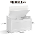 Wooden Storage Bench with Lid – 2-in-1 Toy & Blanket Box, Large Capacity with Safety Hinges