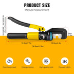 Hydraulic Crimping Tool Set 100KN – Heavy Duty Wire & Battery Cable Lug Crimper with 9 Dies (4–70mm²) | Manual Hydraulic Terminal Crimping Tool Kit with Case