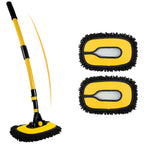 15° Arc Retractable Car Cleaning Brush | Extendable Microfiber Mop for RV, Truck & Camper