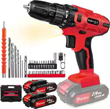 Professional Cordless Drill & Screwdriver Kit – 21V, 45Nm Torque, 2-Speed Gearbox & 29 Accessories