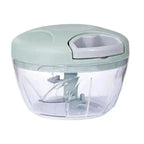 Manual Rotary Garlic & Vegetable Chopper – 500ml/900ml Hand-Powered Food Processor for Kitchen Prep