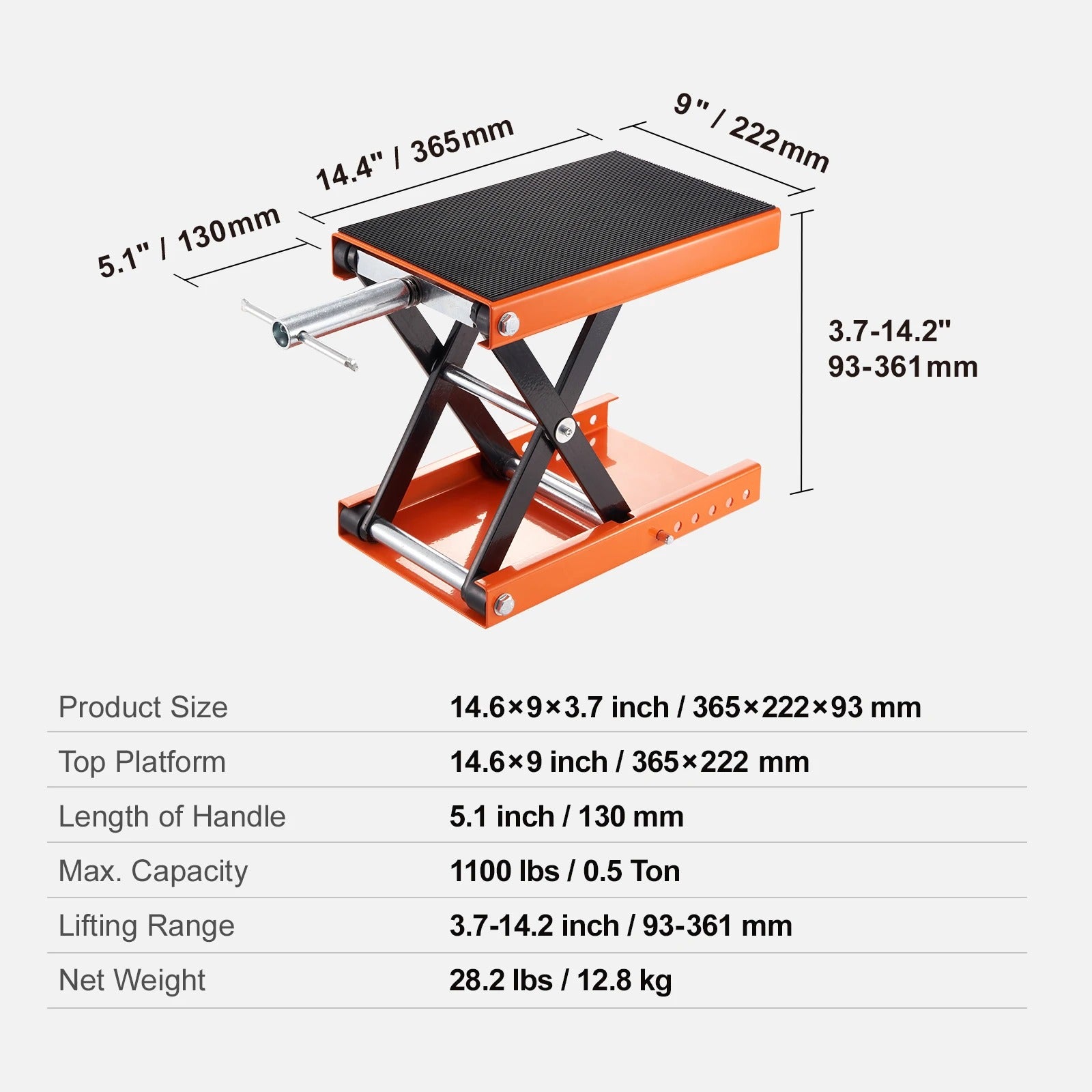 1100 LBS Motorcycle Lift Motorcycle Scissor Lift Jack with Wide Deck & Safety Pin Steel Scissor Jack Fit for Motorcycle   4.9   308 Reviews   ౹   1,000+ sold