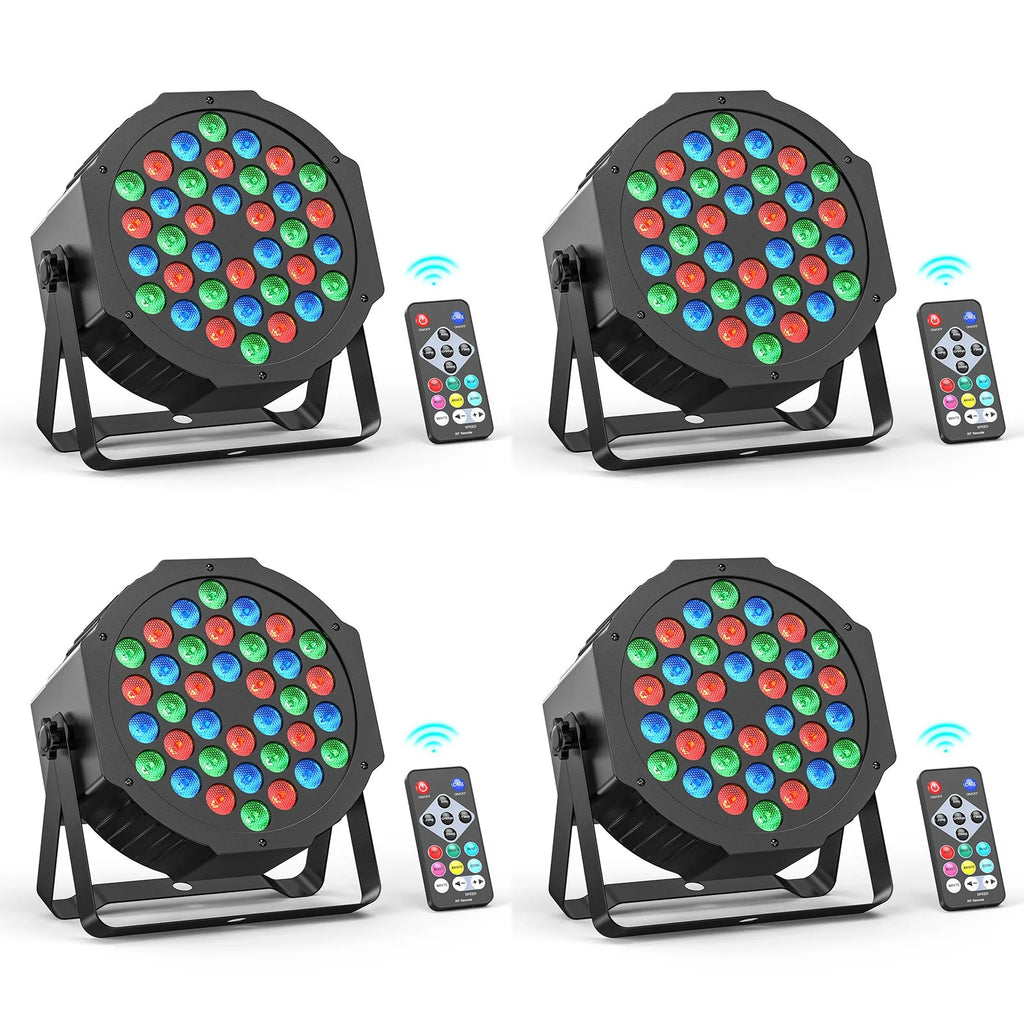4/8PCS 36LEDs RGB Par Lights Remote & DMX Control Stage Light Effect Projector for Church Wedding Party Club Music Live
