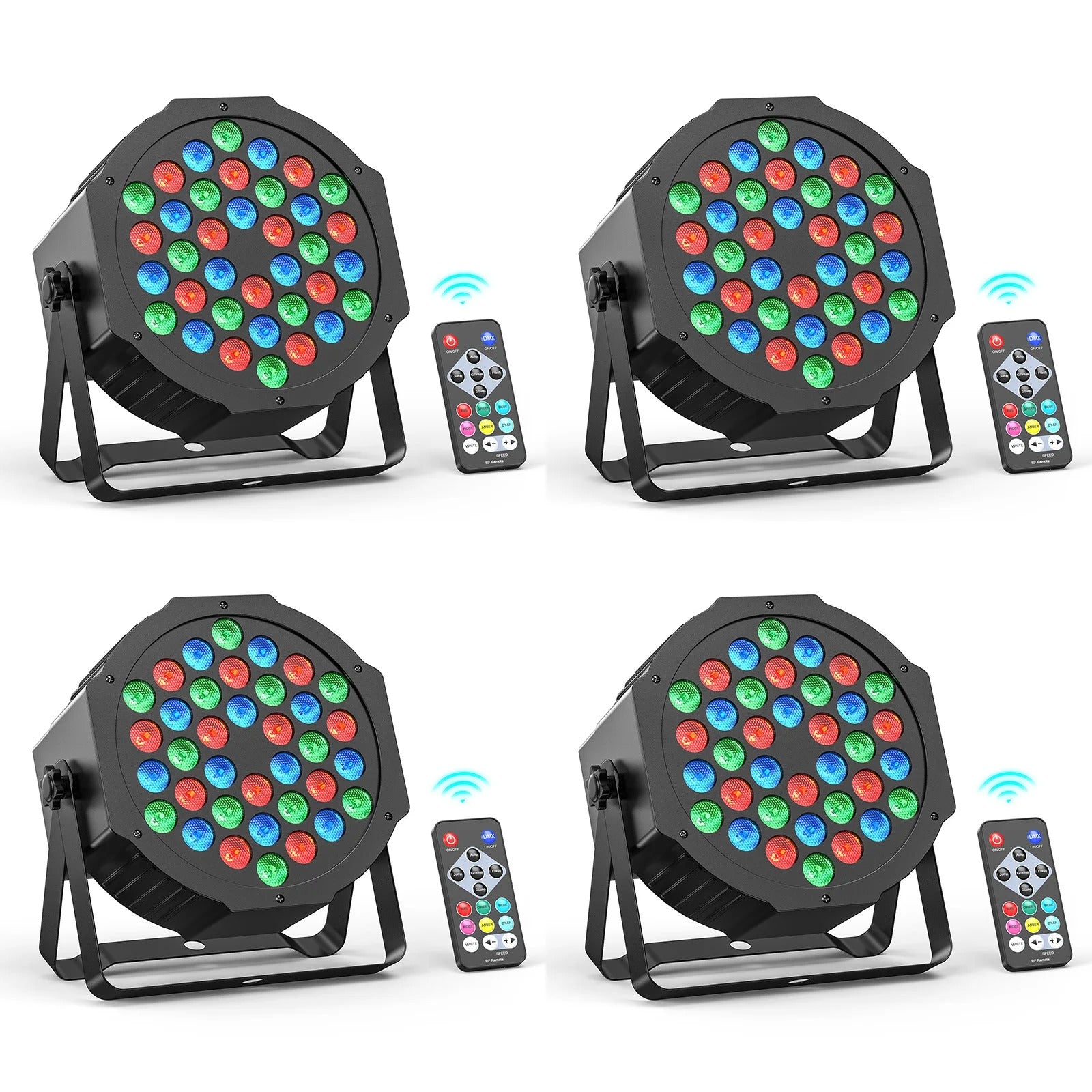 4/8PCS 36LEDs RGB Par Lights Remote & DMX Control Stage Light Effect Projector for Church Wedding Party Club Music Live