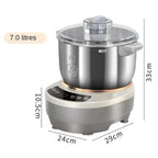 5L 7L Dough Kneading Machine Dough Maker Electric Stainless Steel Blender Flour Mixer Set with Fermentation Function